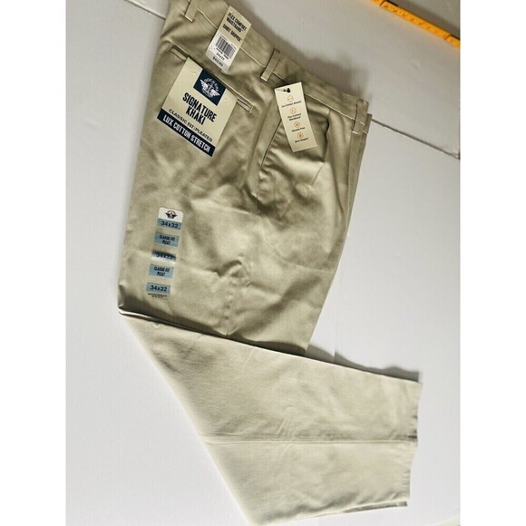 NWT Dockers Men’s Signature Khakis Beige/Stone Sz 34x32 Retail: $62 NEW - Picture 10 of 14